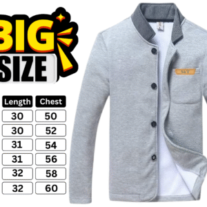 Men’s Premium Knit Blazer Gray For Big Size