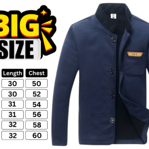 Men’s Premium Knit Blazer Navy Blue For Big Size
